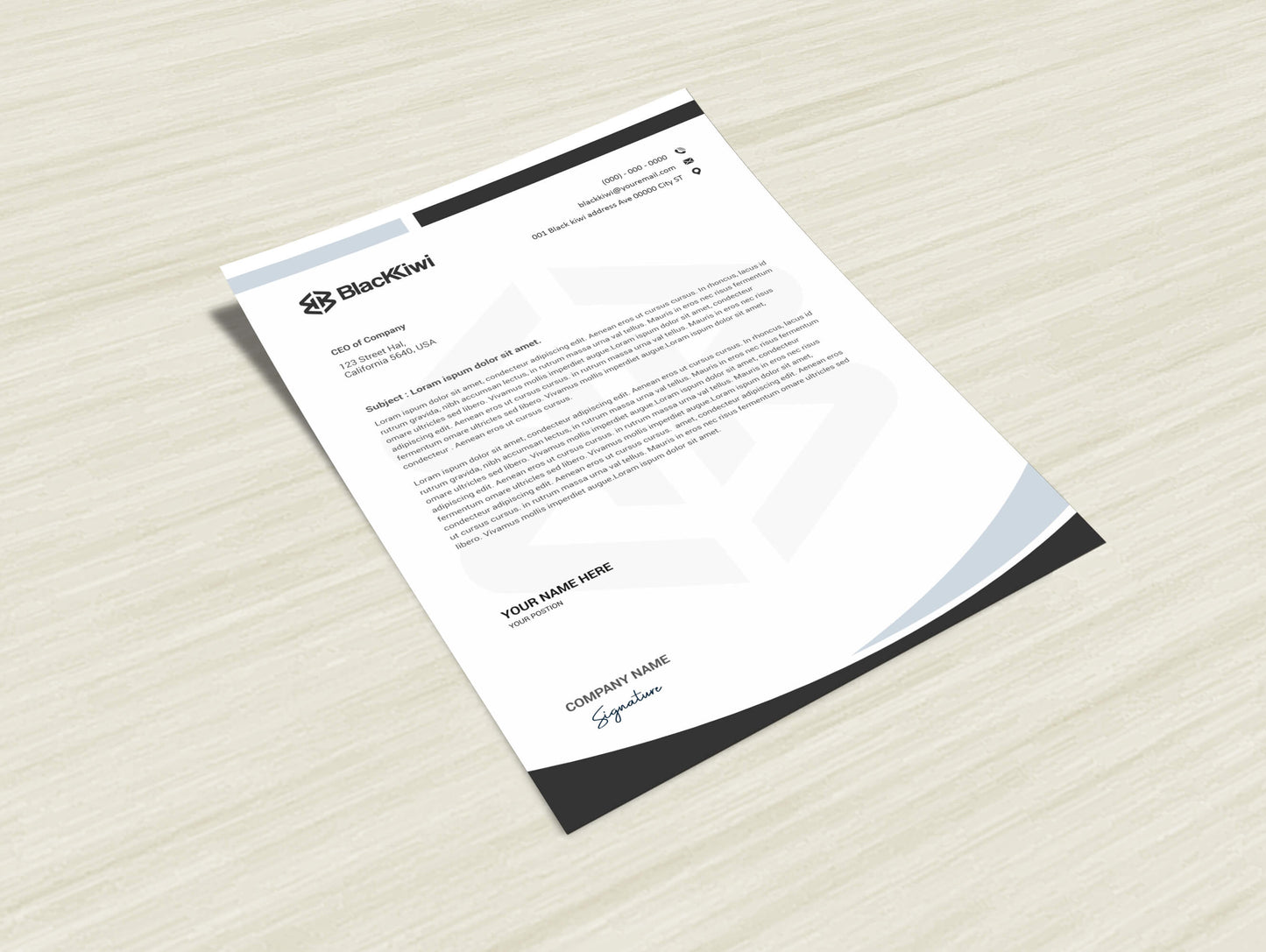 Letterhead Design - Fabulous Branding Agency