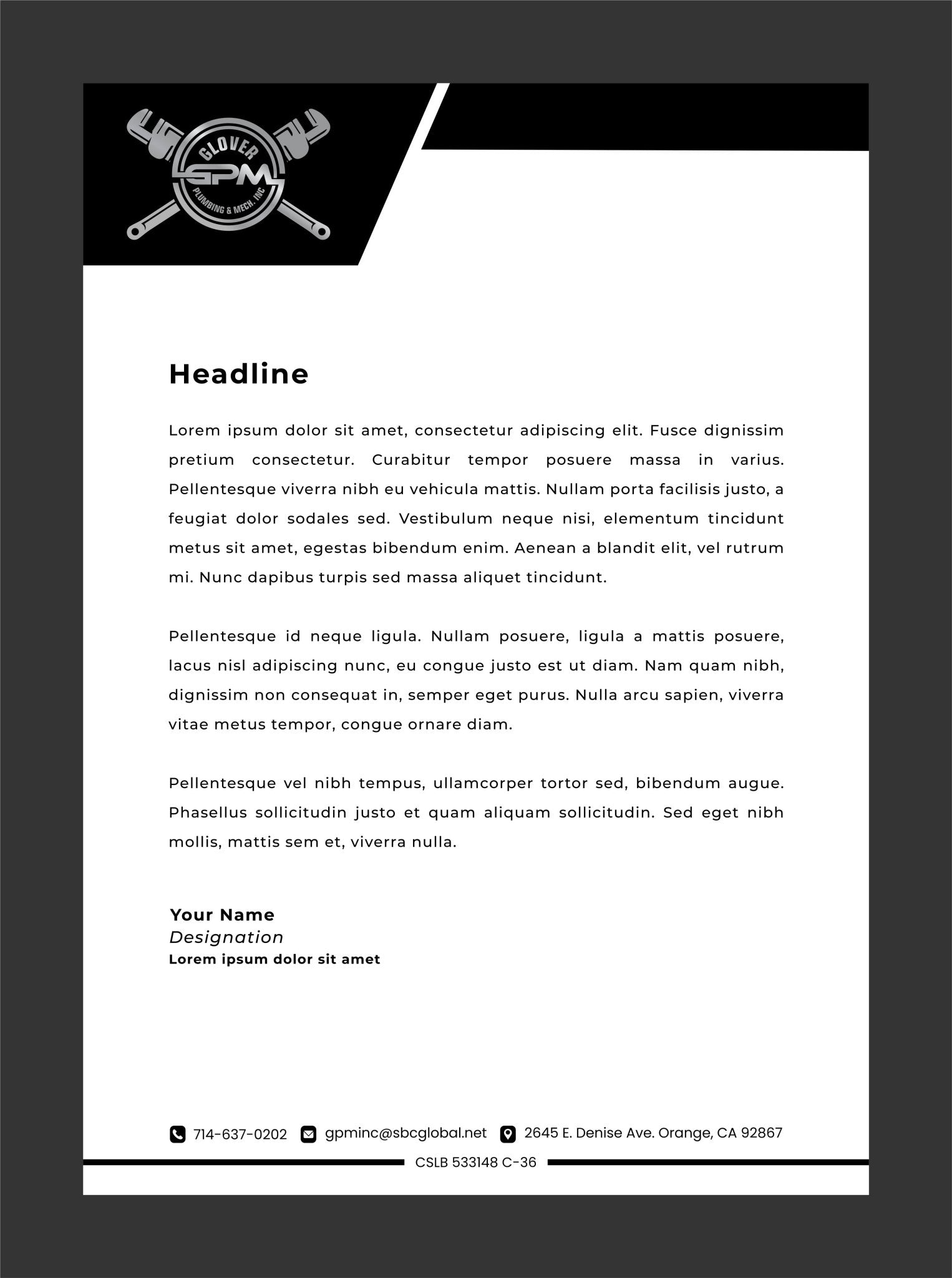 Letterhead Design - Fabulous Branding Agency